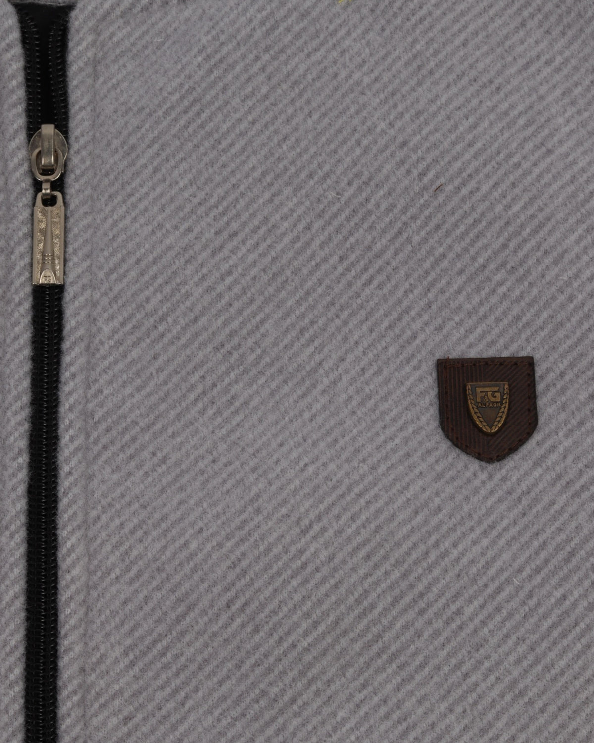 White Grey Wool Felt Jacket (جوخ)
