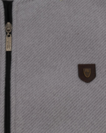 White Grey Wool Felt Jacket (جوخ)