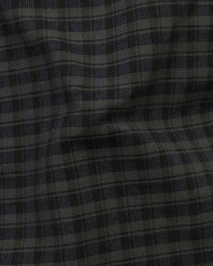 Dark Green Long Sleeve Shirt Pure Cotton - BigSize