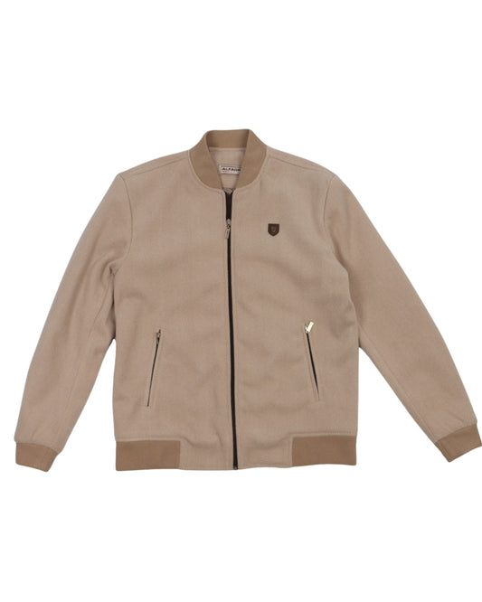 Beige Wool Felt Jacket (جوخ)