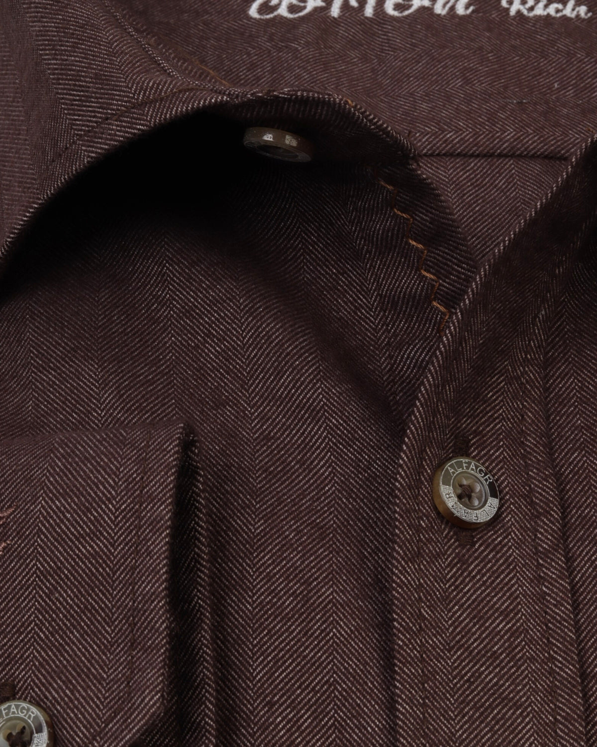 Brown Wool Shirt - Big Size