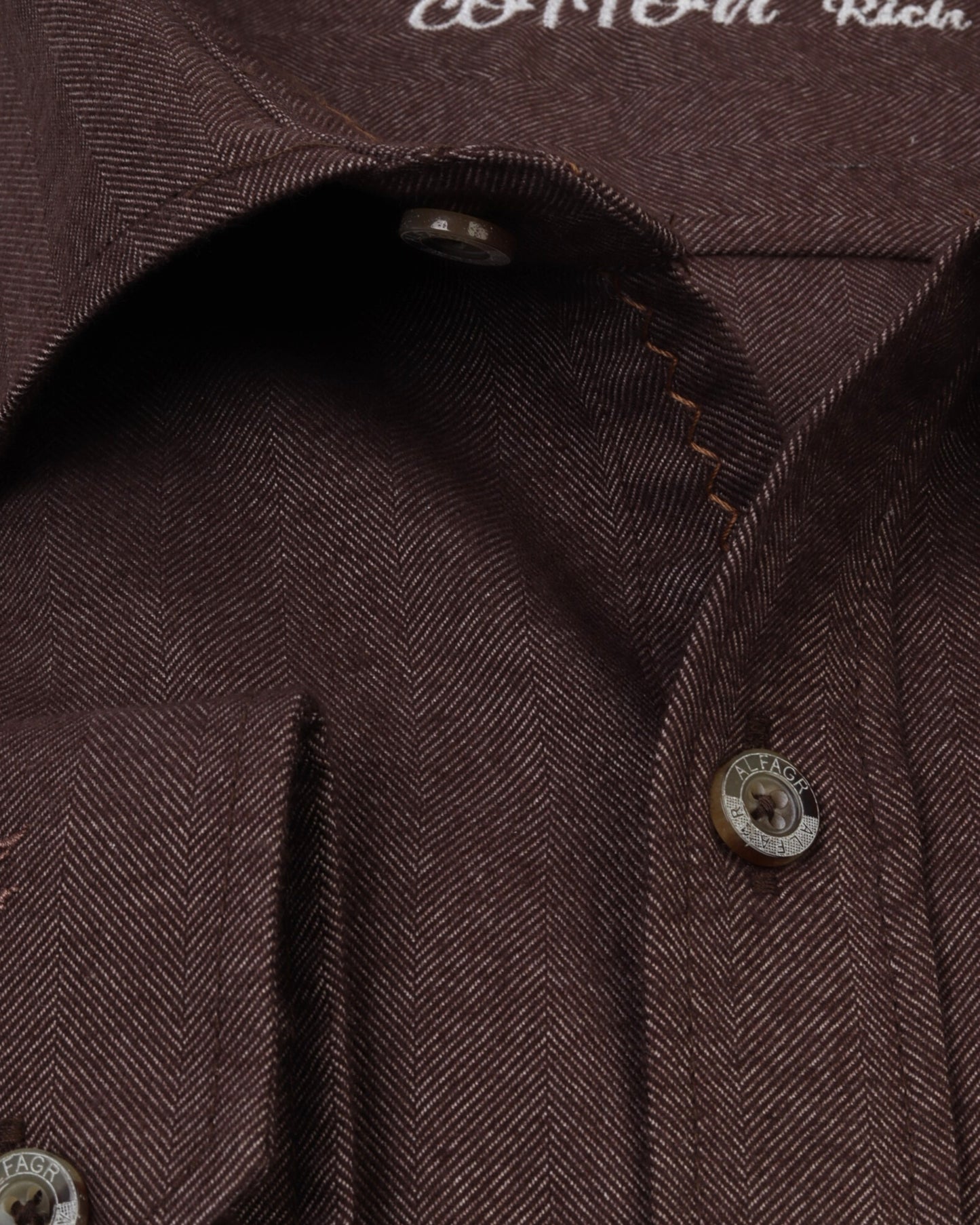 Brown Wool Shirt - Big Size