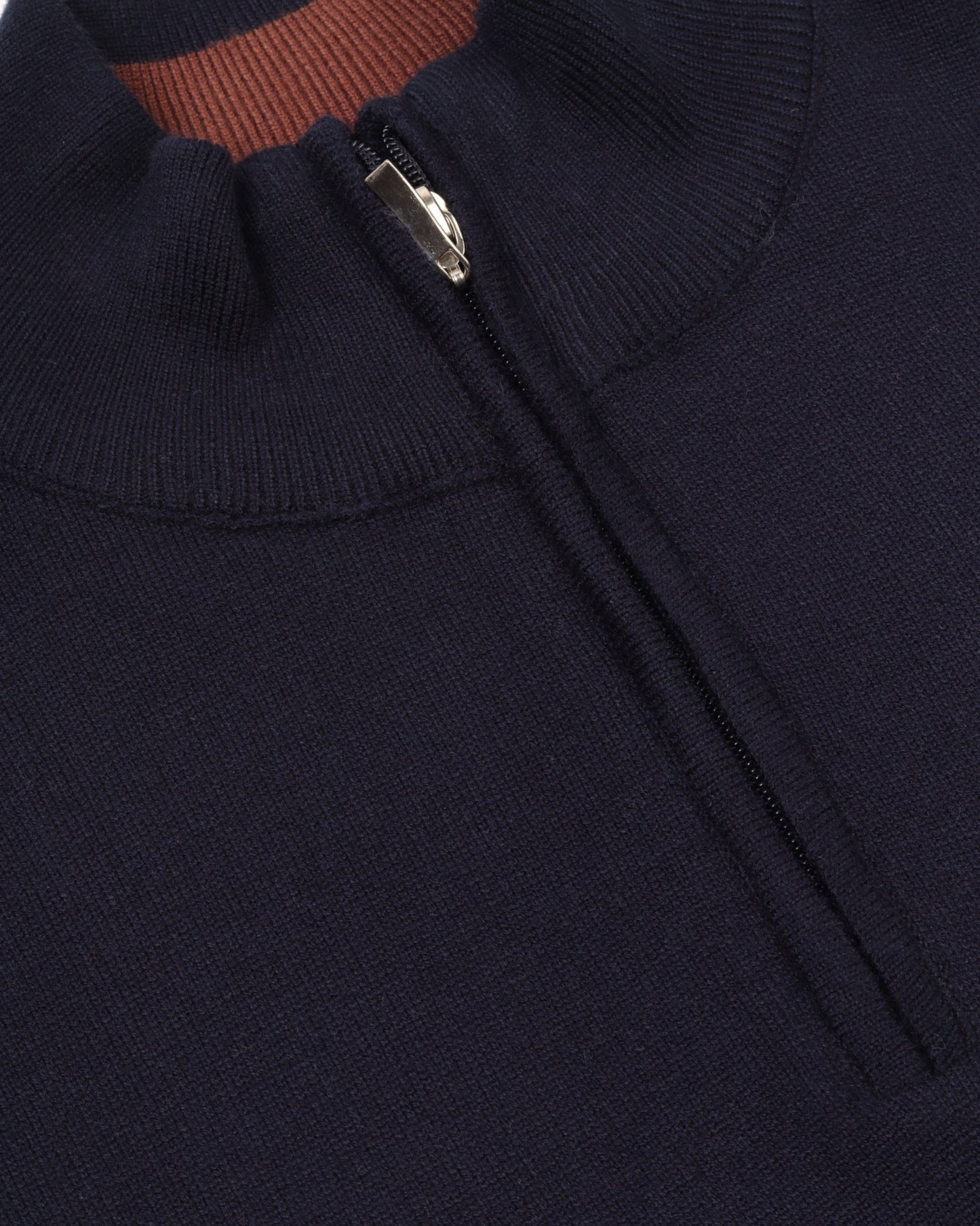 Navy Trico Pullover Half Zipper