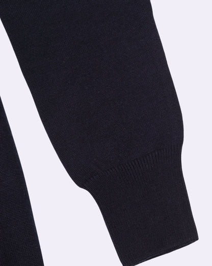 Navy Trico Pullover Half Zipper