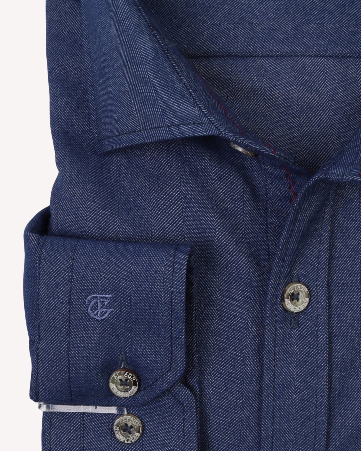 Dark Navy Wool Shirt - Big Size