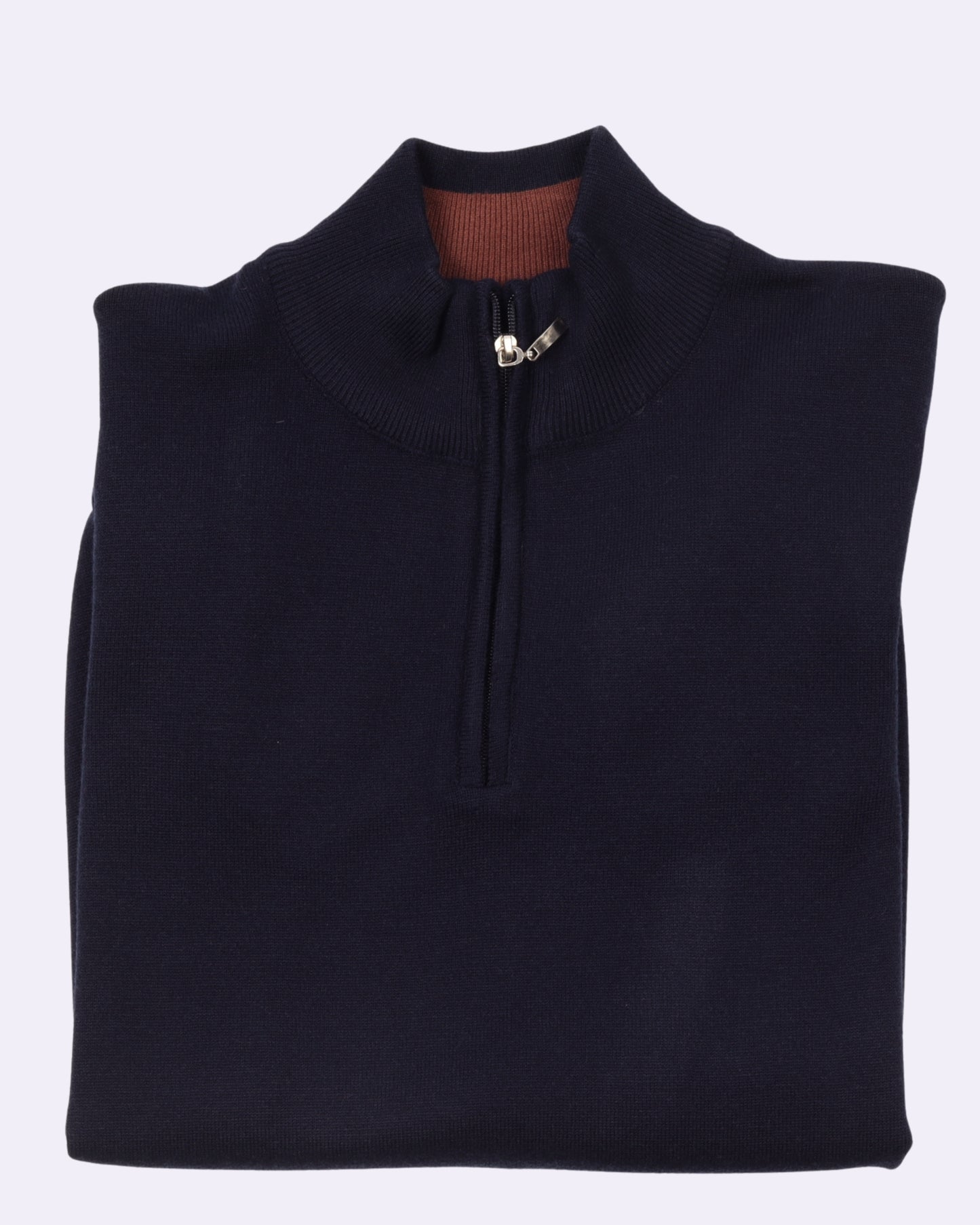 Navy Trico Pullover Half Zipper