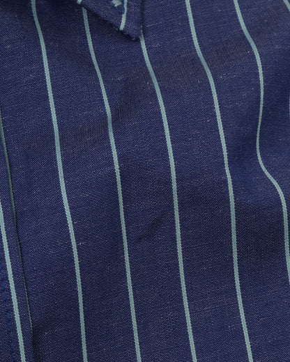 Blue Long Sleeve Shirt Pure Cotton - BigSize