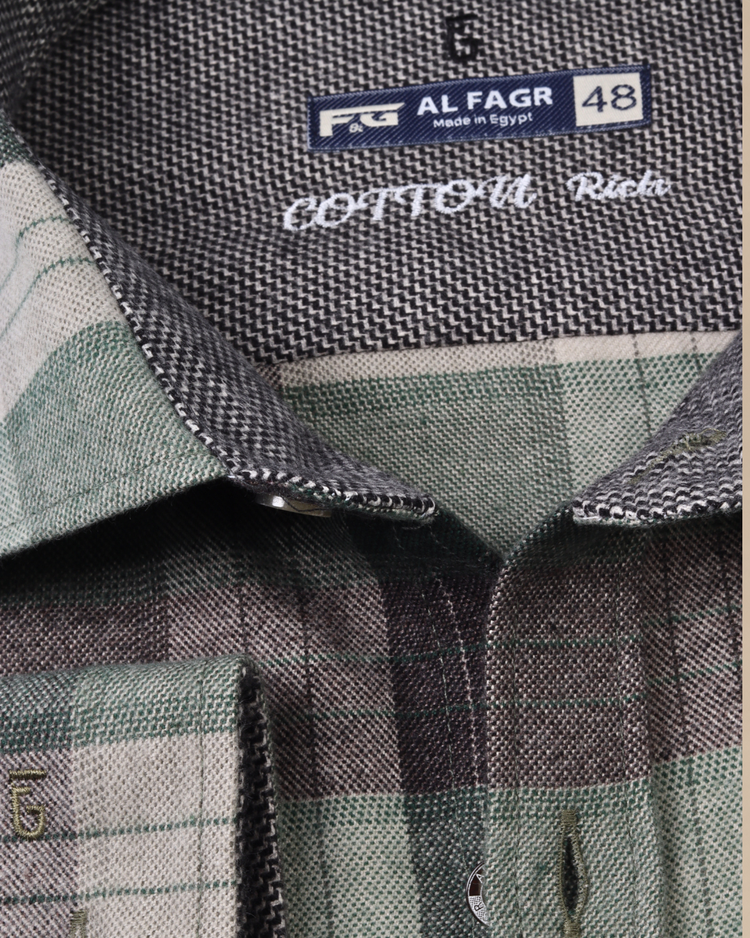 wool shirt cotton - BigSize
