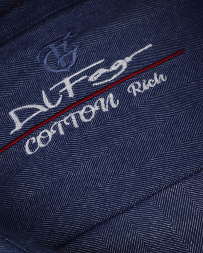 Dark Navy Wool Shirt - Big Size