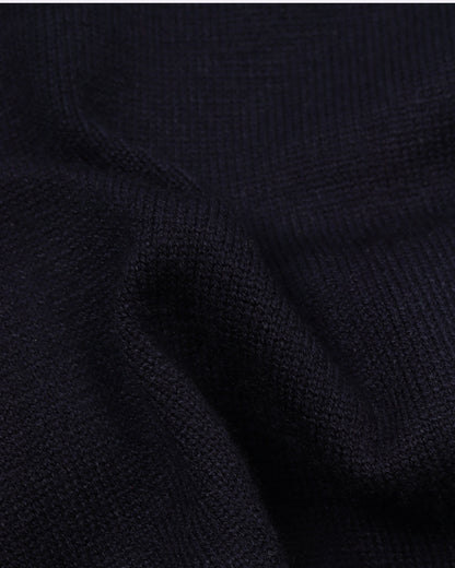 Navy Trico Pullover Half Zipper