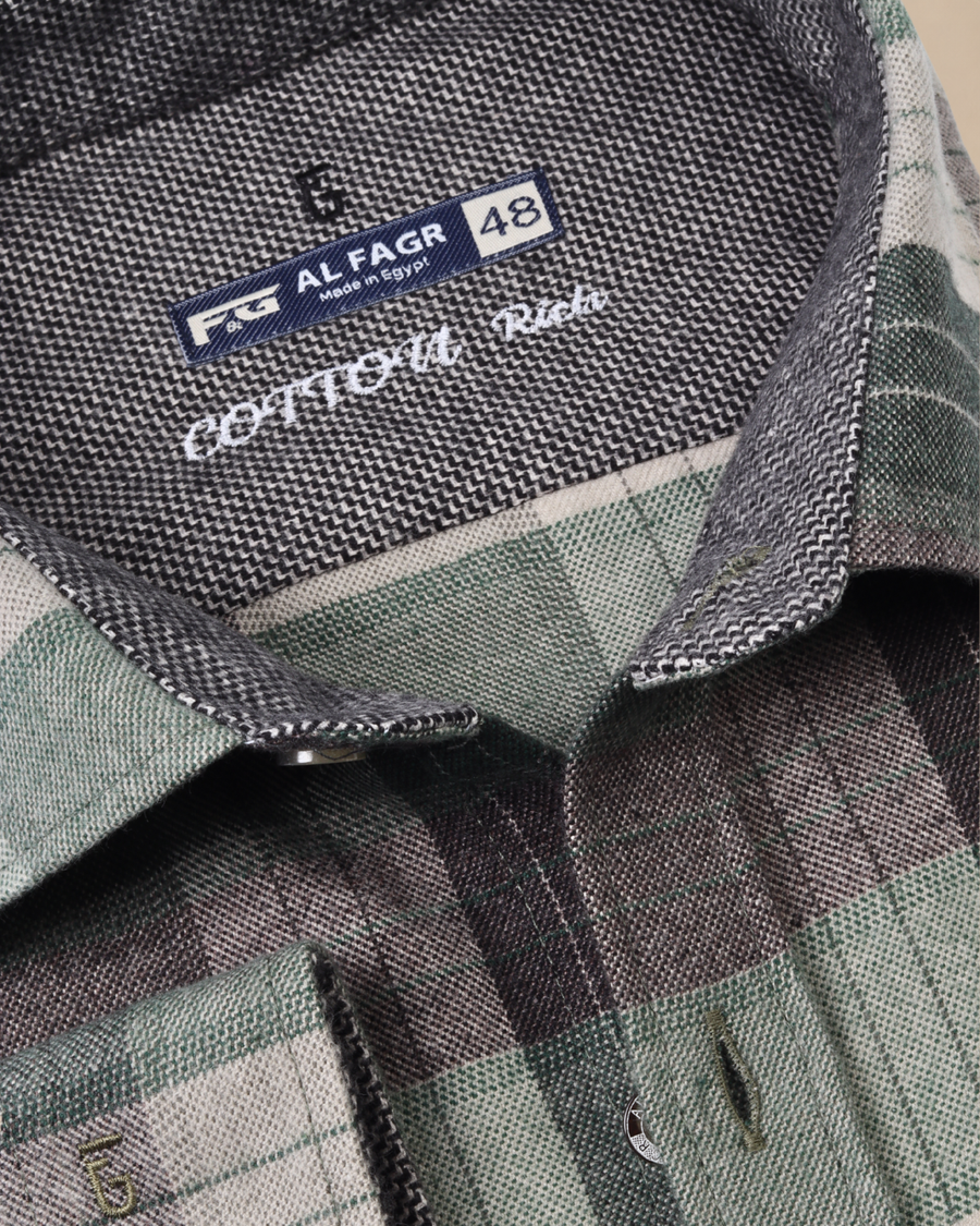 wool shirt cotton - BigSize
