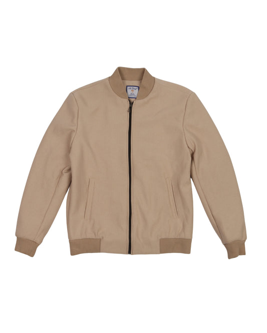 Beige Checked Felt Jacket (بسكوته)