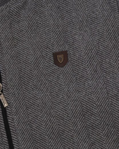 Dark Grey Wool Felt Jacket (جوخ)