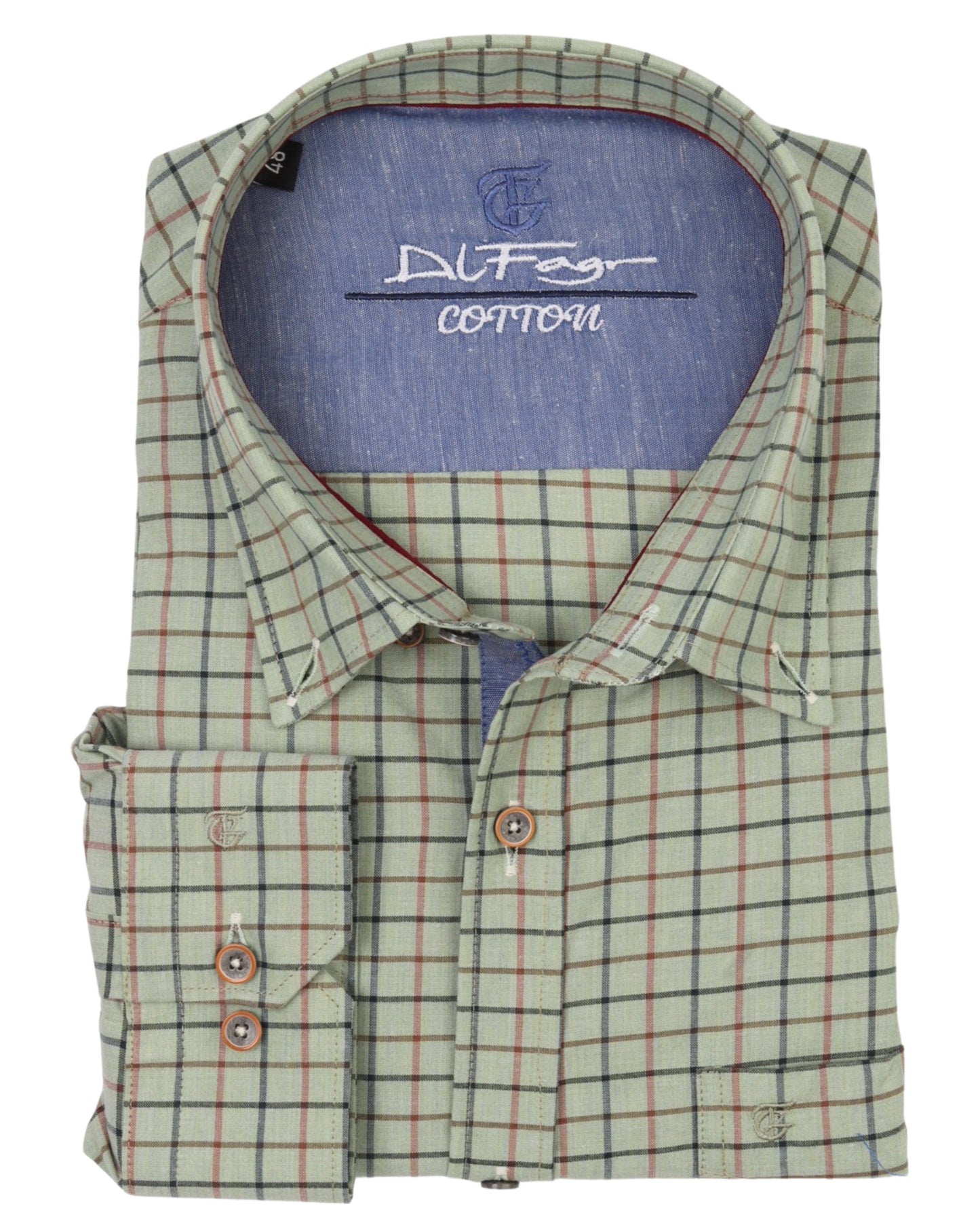 MintGreen Long Sleeve Shirt Pure Cotton - BigSize