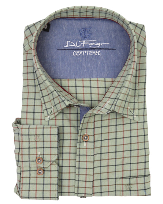 MintGreen Long Sleeve Shirt Pure Cotton - BigSize