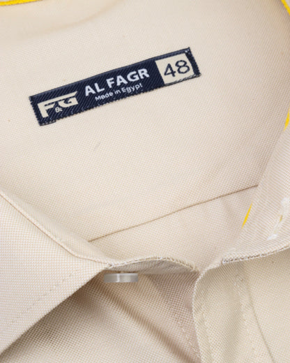 Creamy Long Sleeve Shirt Pure Cotton - BigSize