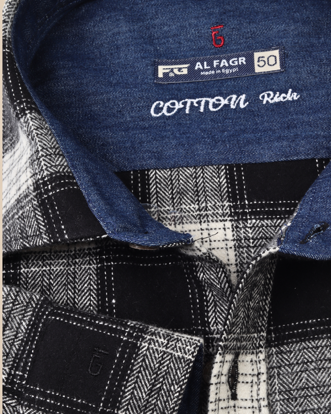 wool shirt cotton - BigSize