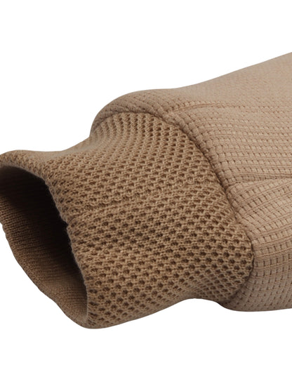 Beige Checked Felt Jacket (بسكوته)