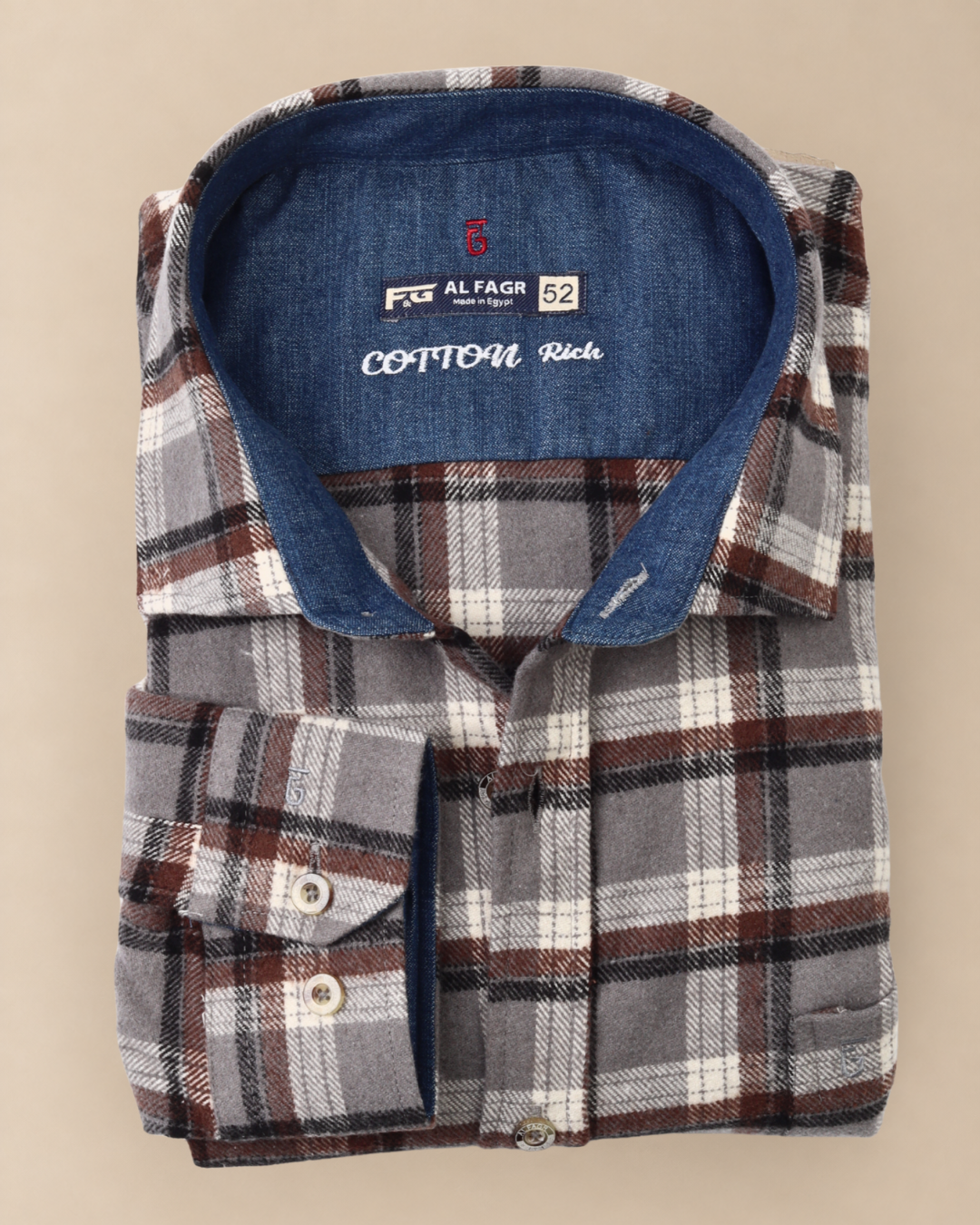 wool shirt cotton - BigSize