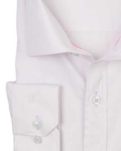White Long Sleeve Shirt Pure Cotton - BigSize