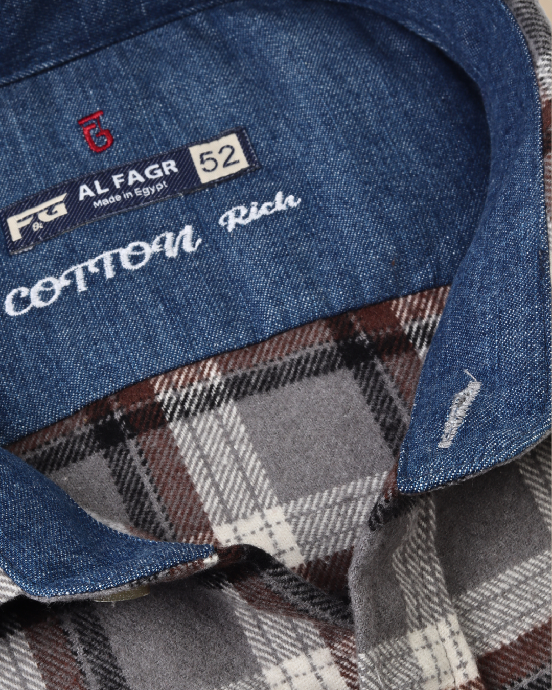 wool shirt cotton - BigSize