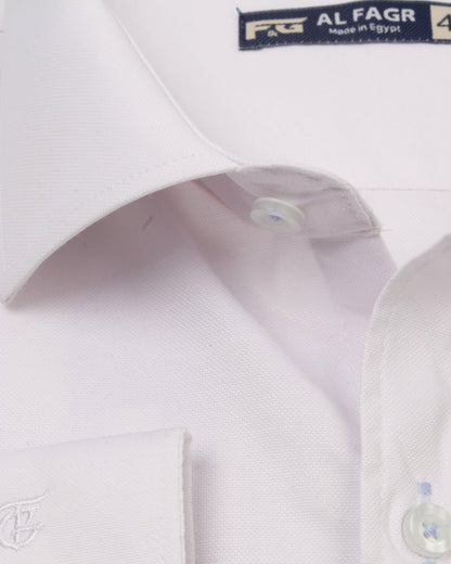 White Long Sleeve Shirt Pure Cotton - BigSize