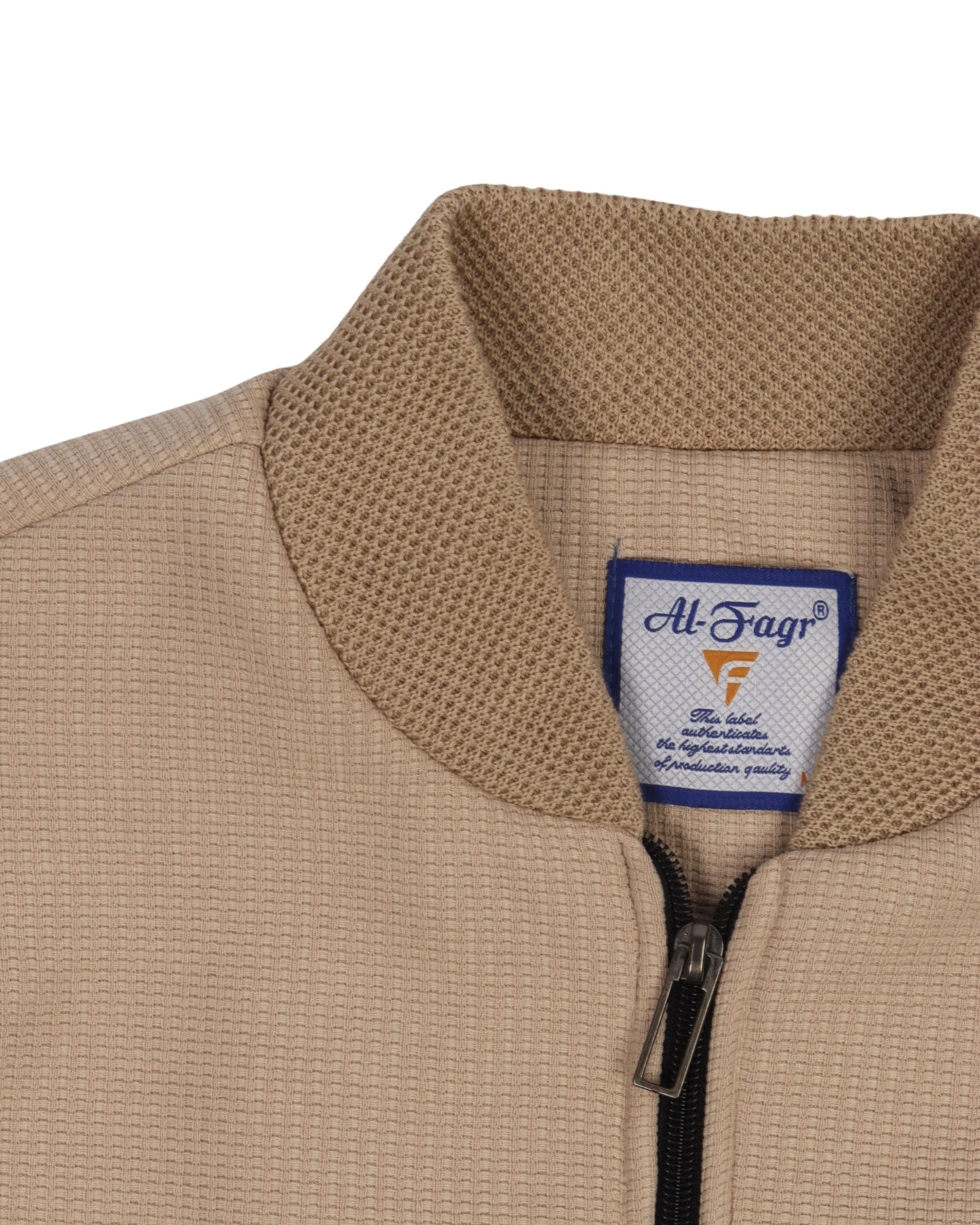 Beige Checked Felt Jacket (بسكوته)