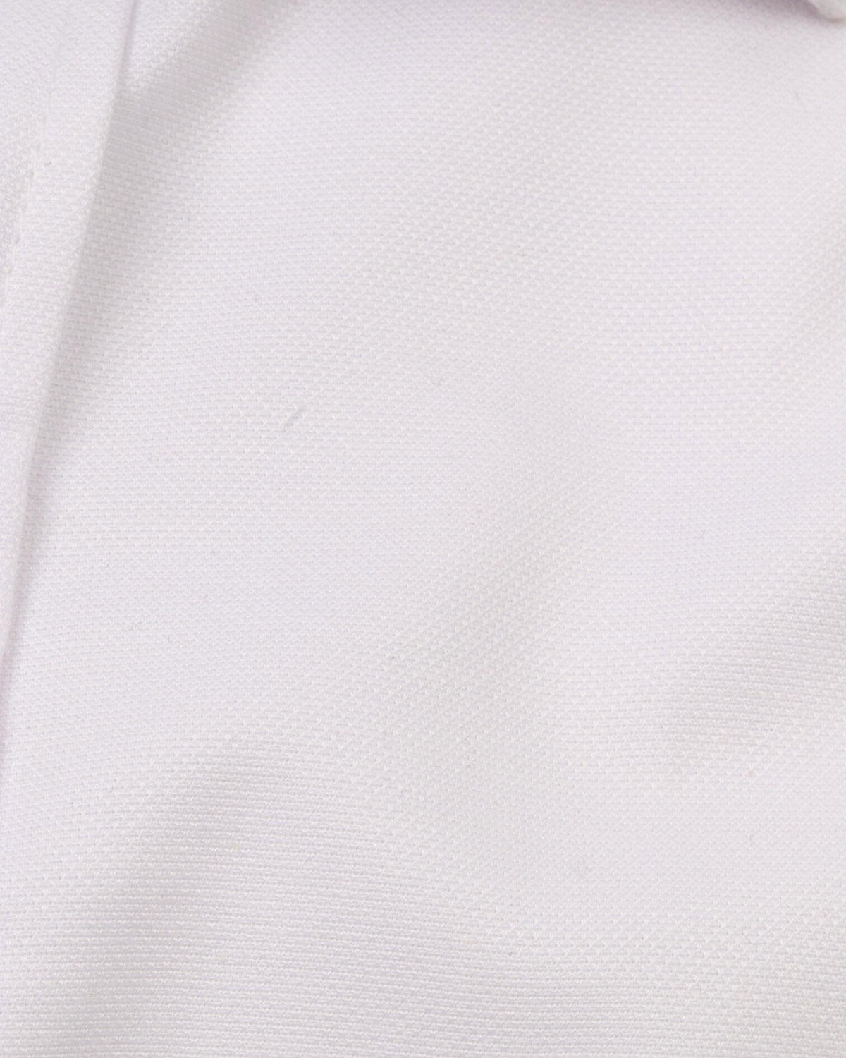 White Long Sleeve Shirt Pure Cotton - BigSize