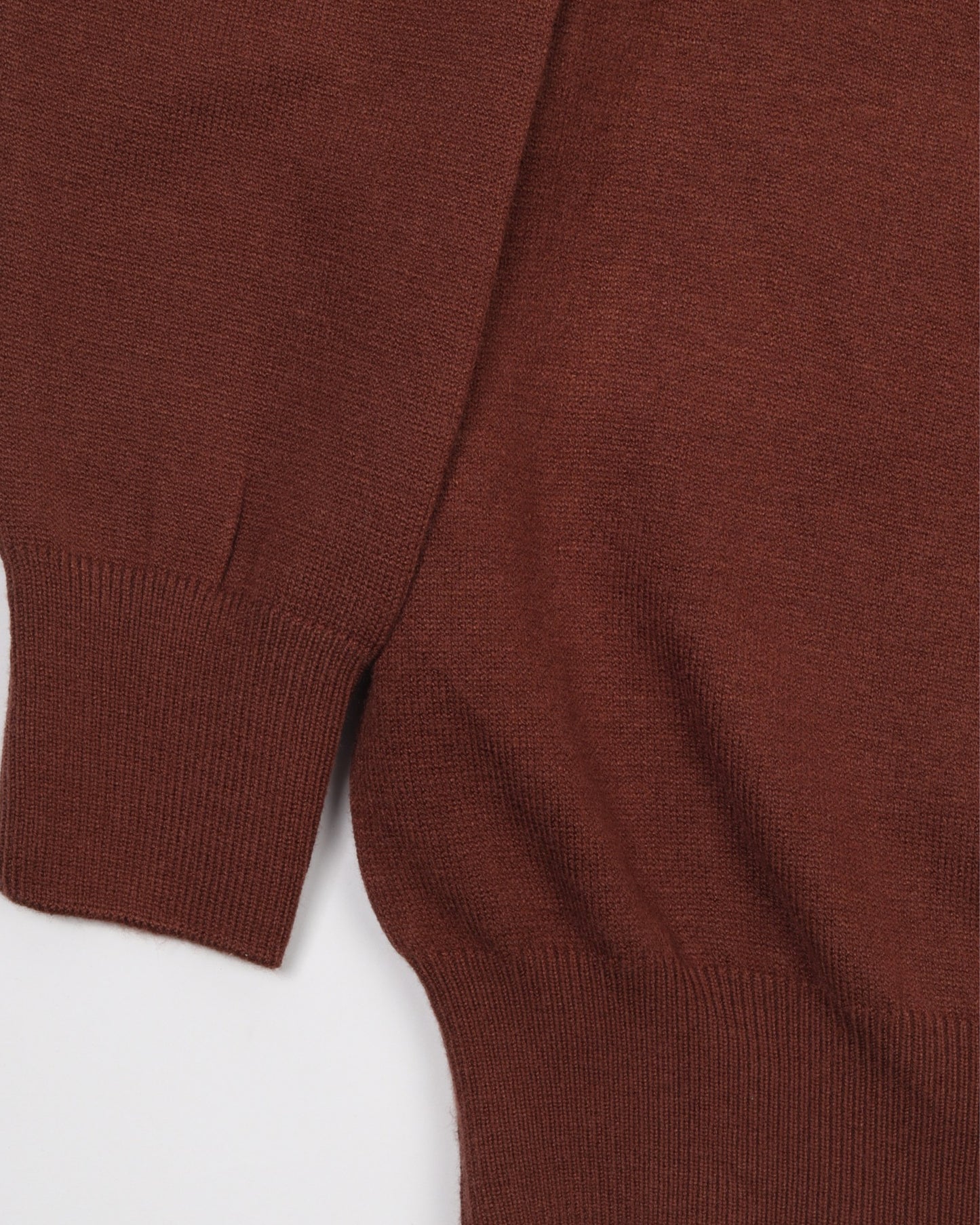 Brown Trico Pullover Half Zipper