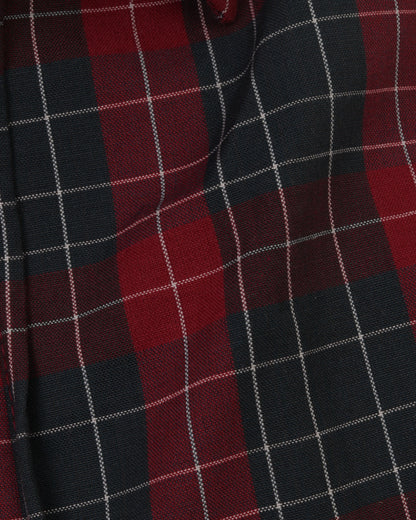 Maroon Long Sleeve Shirt Pure Cotton - BigSize