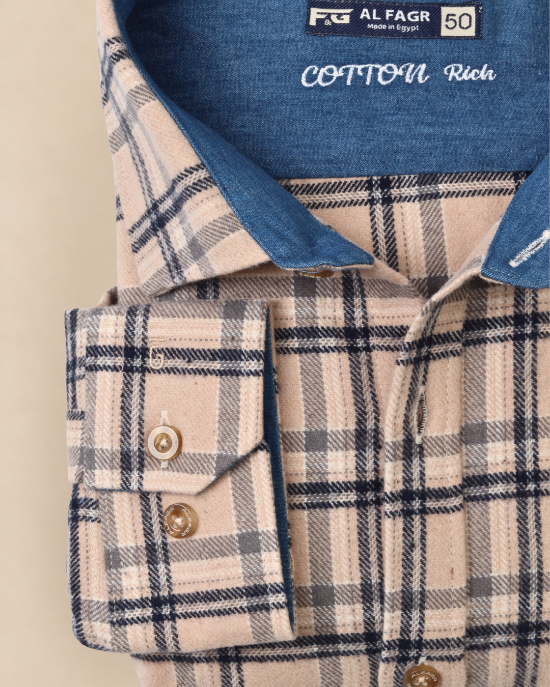 wool shirt cotton - BigSize