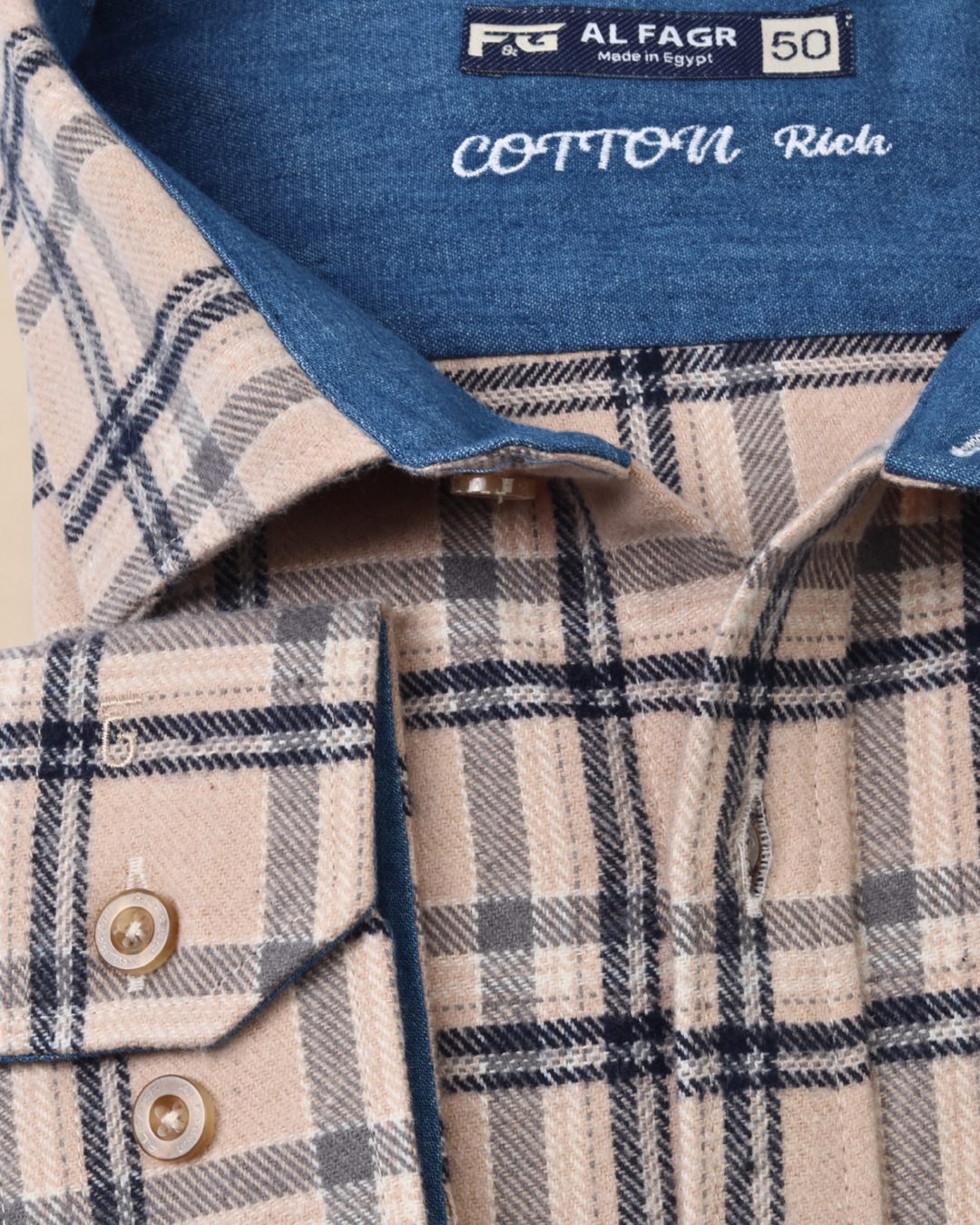 wool shirt cotton - BigSize