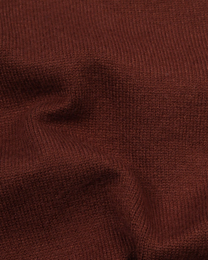 Brown Trico Pullover Half Zipper