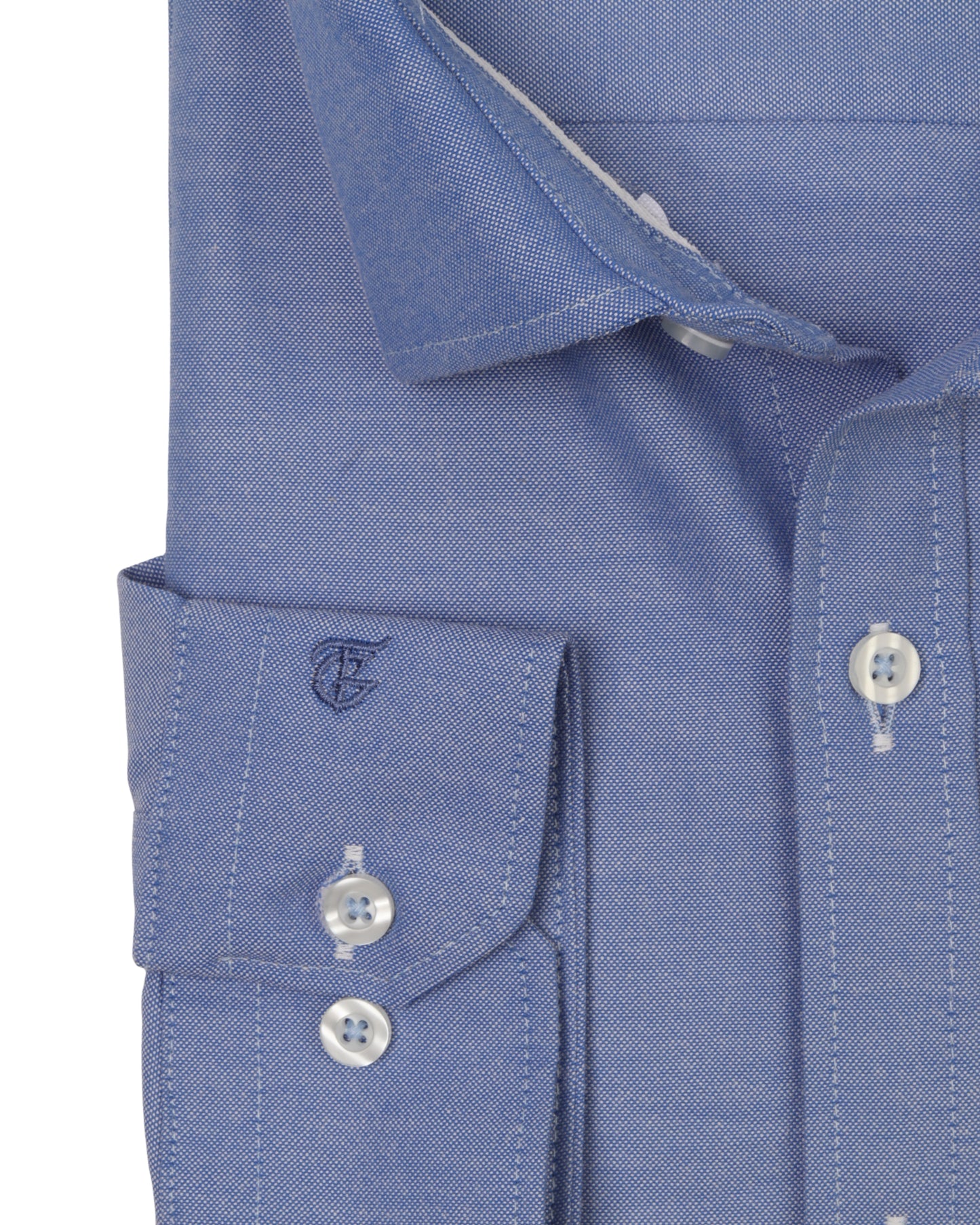 Blue Long Sleeve Shirt Pure Oxford - BigSize