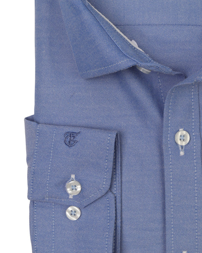 Blue Long Sleeve Shirt Pure Oxford - BigSize