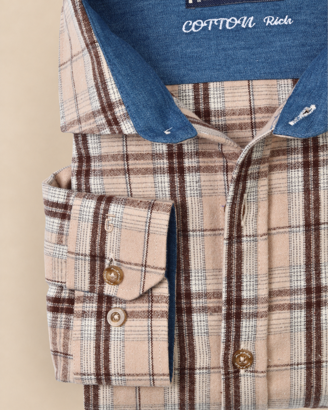wool shirt cotton - BigSize