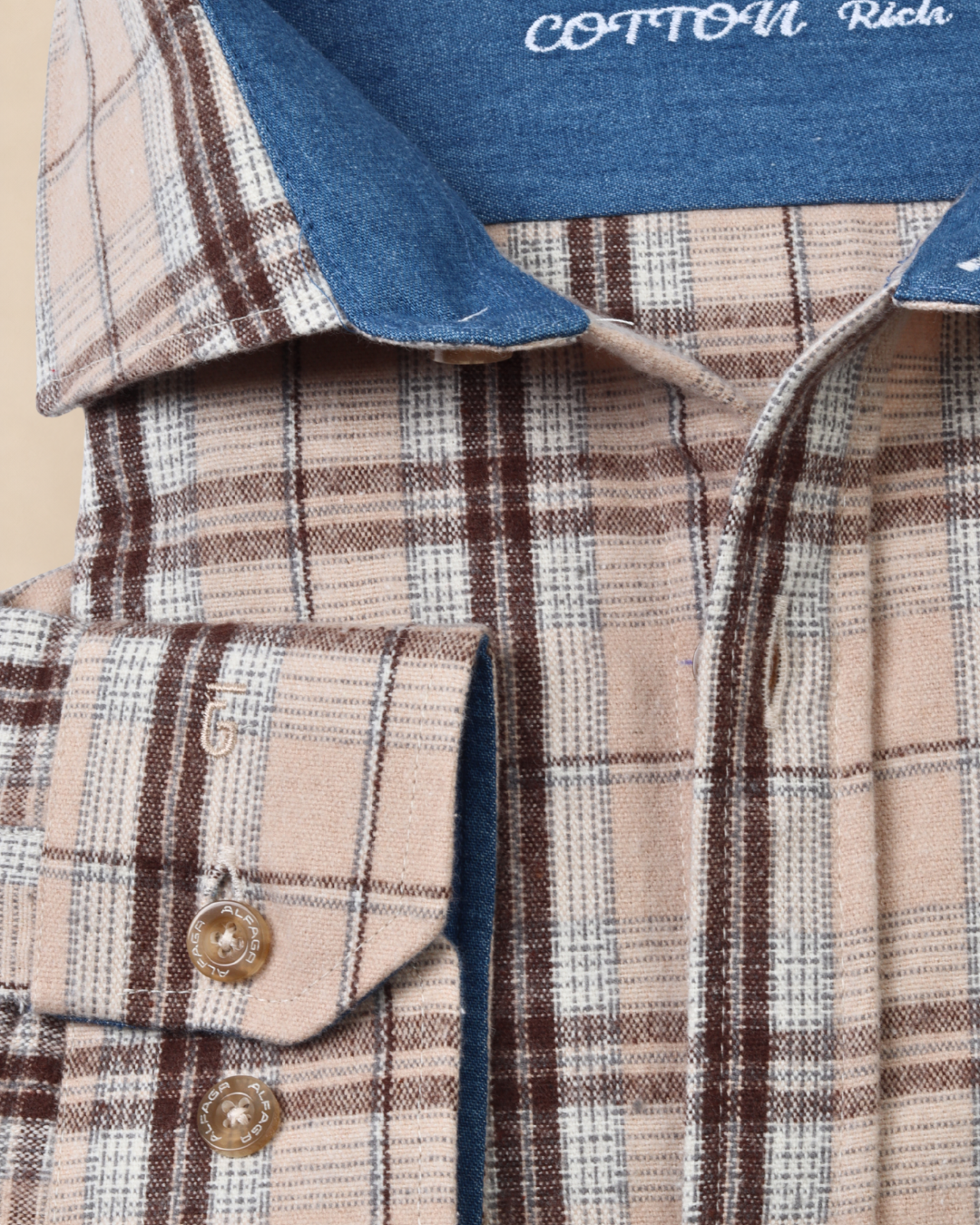 wool shirt cotton - BigSize