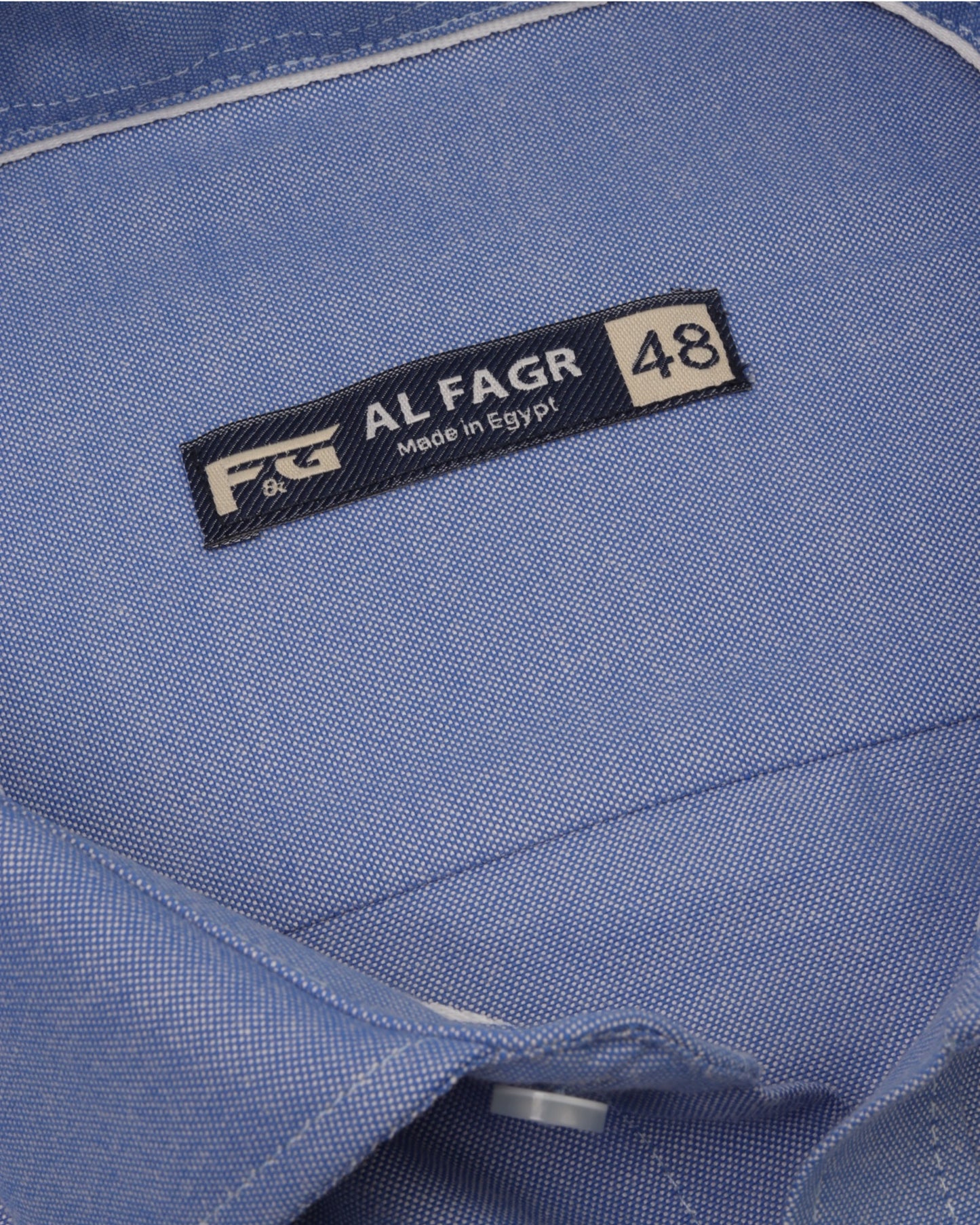 Blue Long Sleeve Shirt Pure Oxford - BigSize