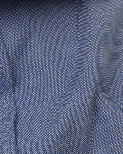 Blue Long Sleeve Shirt Pure Oxford - BigSize