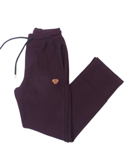 Burgandy Waffle Relax Fit Pants