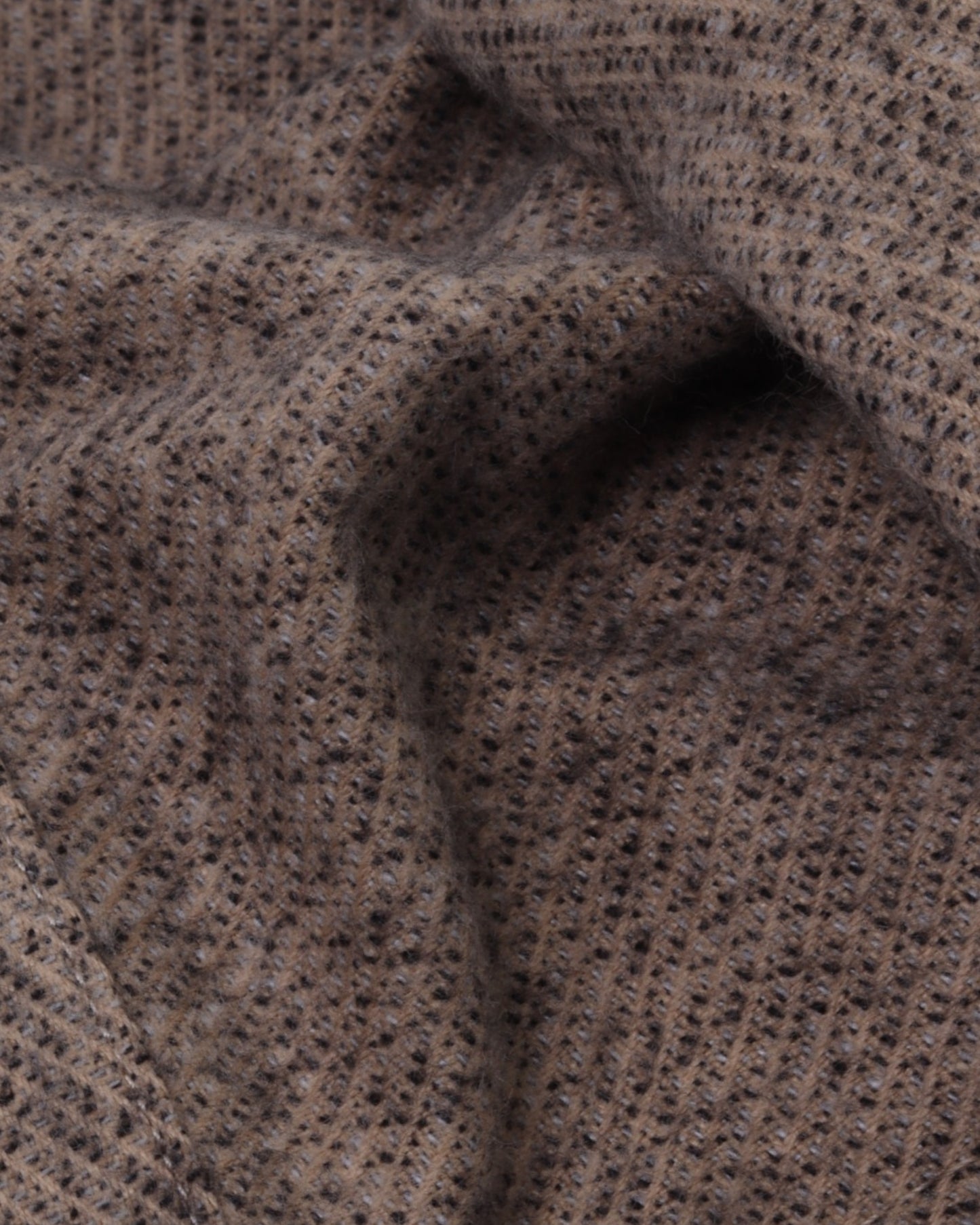 White Brown Wool Shirt - BigSize