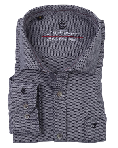 Grey  Wool Shirt - Big Size