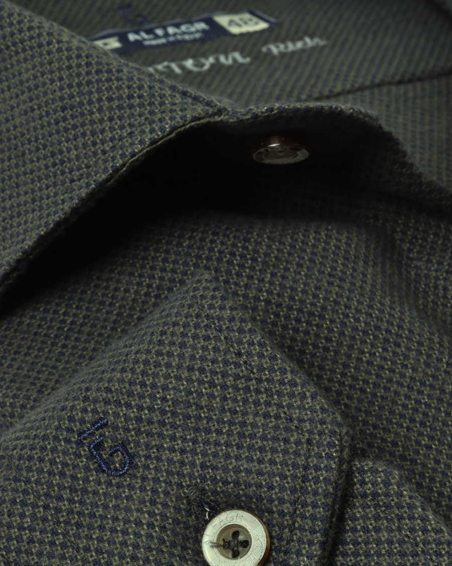 wool shirt cotton - BigSize