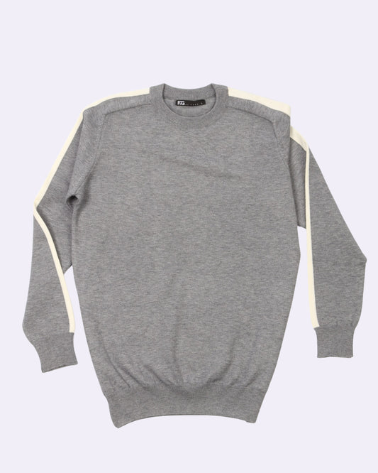 White Grey Round Trico