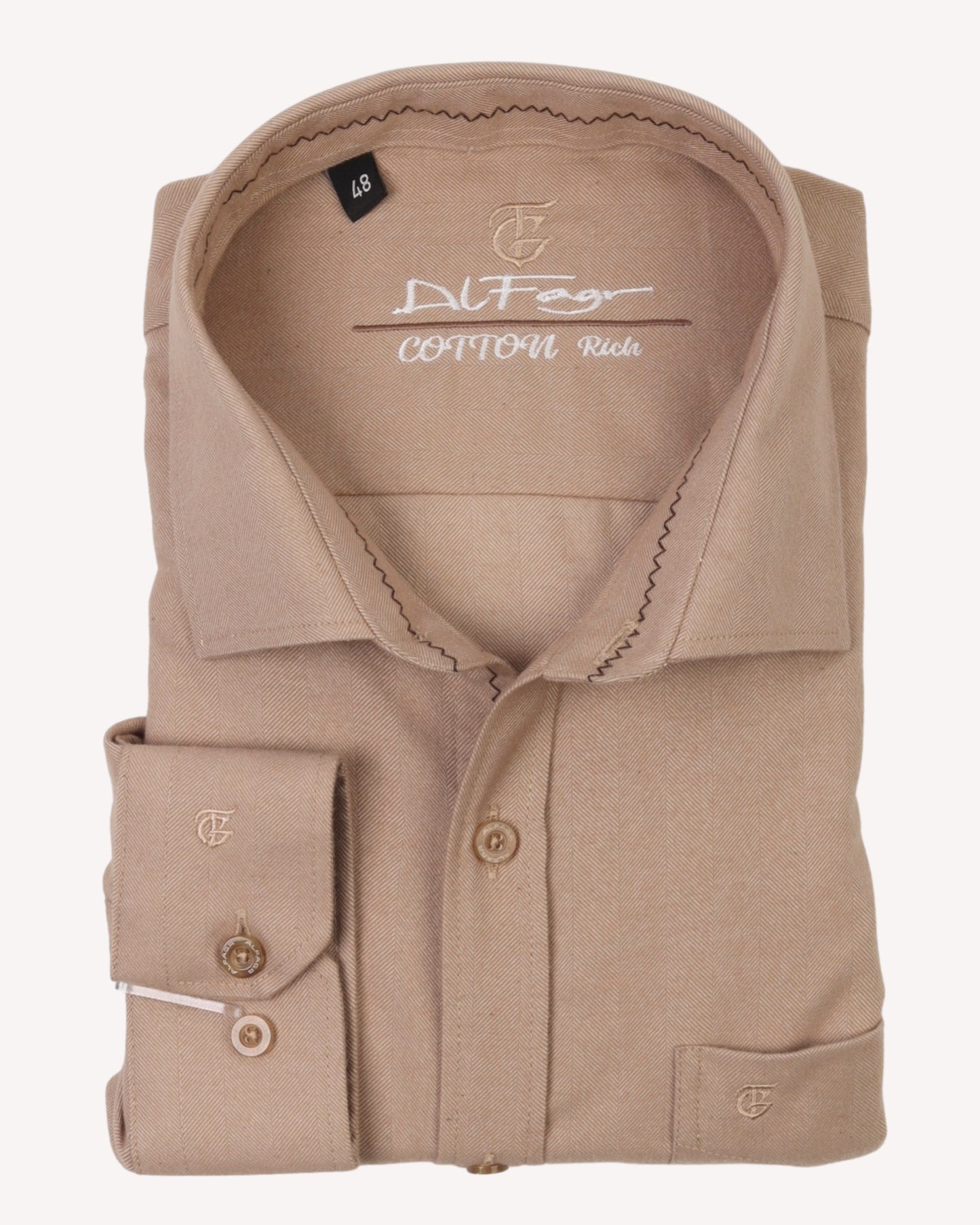 Creamy Wool Shirt - Big Size