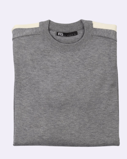 White Grey Round Trico