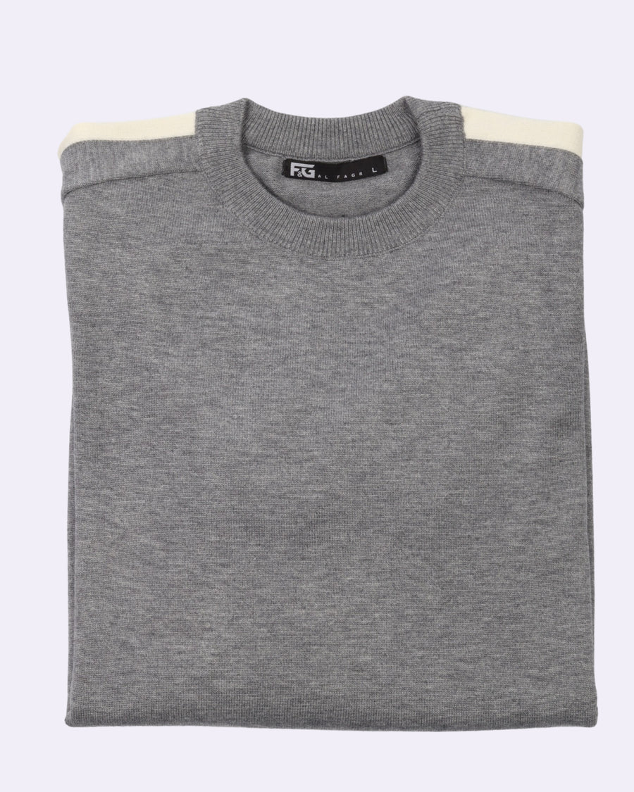 White Grey Round Trico
