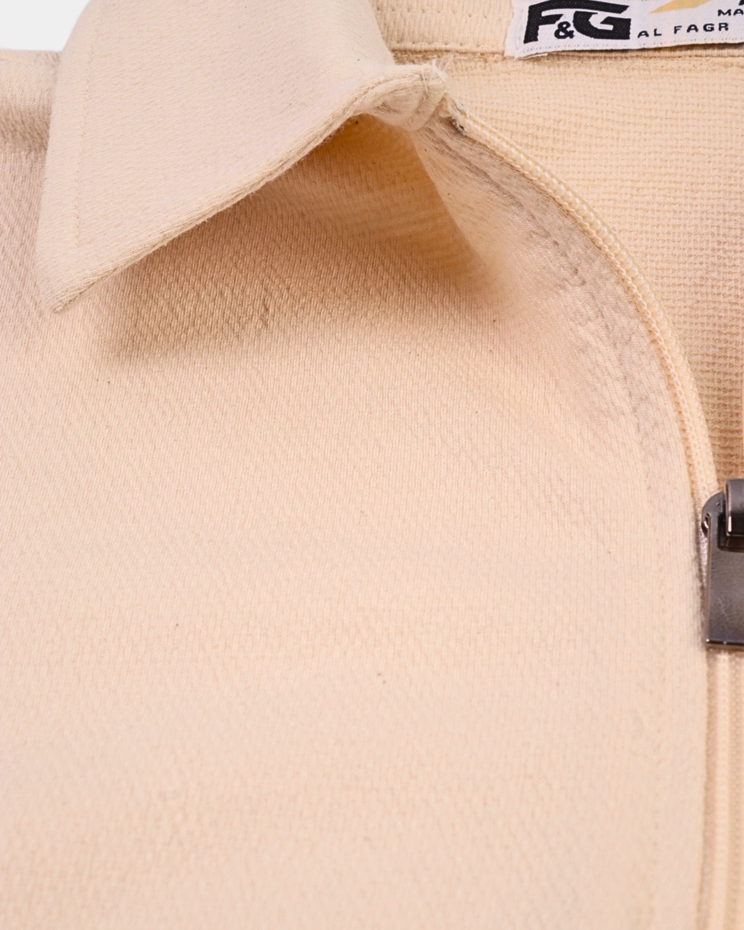 Premium beige Zipper Polo Shirt