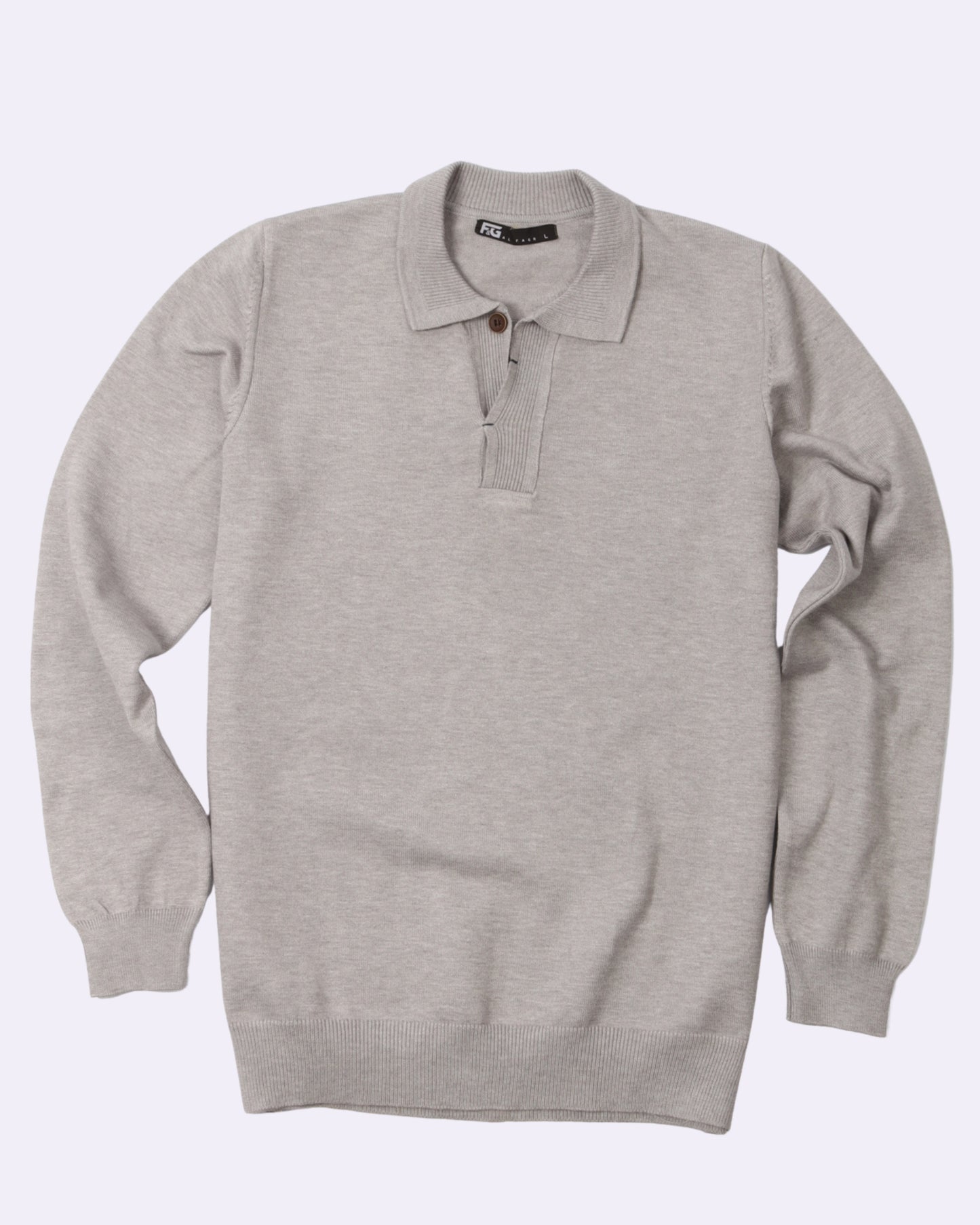 White Grey Polo Neck Trico