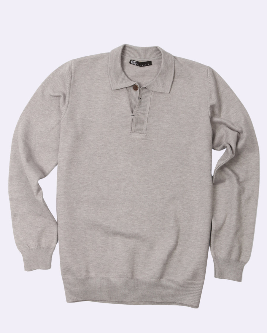 White Grey Polo Neck Trico